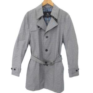 トレンチコート ベルト付き ノバチェック 3B コットン グレー M アウター