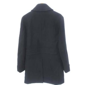 BURBERRY BLACK LABEL チェスターコート ノバチェック 銀ボタン ウール アンゴラ混 ブラック 黒 M アウター