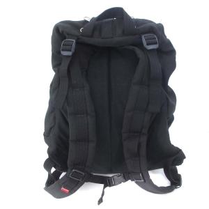 Supreme リュックサック デイパック ロゴ 刺繍 ナイロンキャンバス ブラック