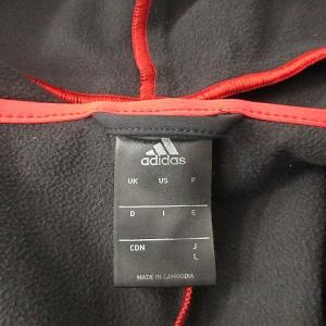 adidas ウインドジャケット M4T撥水ウルトラウォーム フーディー ジップアップ 裏フリース ロゴ 黒 ブラック L GY01