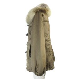 GRACE CONTINENTAL ジャケット 中綿 フォックスファー付き ダブルジップ ベージュ 36 S位 GY01