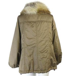 GRACE CONTINENTAL ジャケット 中綿 フォックスファー付き ダブルジップ ベージュ 36 S位 GY01