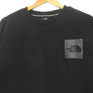 THE NORTH FACE スウェット トレーナー ロゴプリント クルーネック 裏毛 NM5ML70A 黒 ブラック XL GY01