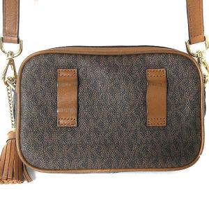 MICHAEL KORS ショルダーバッグ クロスボディ ウエストポーチ クラッチ 3WAY MK柄 ビス タッセル レザー 32T9GF5N1B 茶