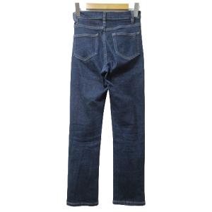 TORY BURCH デニムパンツ スキニー ジーンズ 金ボタン ハイウエスト インディゴ ストレッチ 25 紺 ネイビー SM1 X