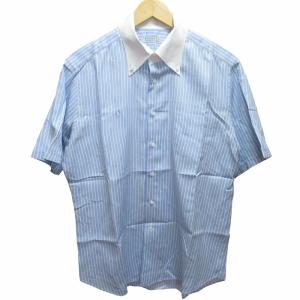 BARNEYS NEW YORK シャツ 6点セット まとめて ポロシャツ ブラウス カットソー ストライプ柄 半袖 黒 青 白 紫 M‐Lサイズ 0604