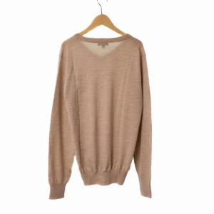 BARNEYS NEW YORK 21AW ニット セーター Vネック プルオーバー 長袖 ウール L ベージュ 2162668