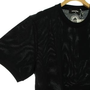 DSQUARED2 タグ付き Tシャツ カットソー メッシュ ロゴ クルーネック 半袖 S74GD0971 S24276