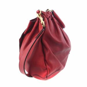 VALENTINO GARAVANI 2way ハンドバッグ ショルダー リボン ラムスキン 羊革 レザー 赤 レッド 鞄