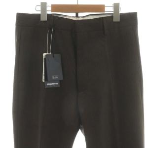 DSQUARED2 タグ付き Slouch Trs パンツ スラックス ジッパーフライ ストライプ S71KB0445