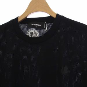 DSQUARED2 タグ付き Tennis Fit メッシュTシャツ カットソー 半袖 ワンポイント S74GD0971