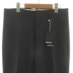 DSQUARED2 タグ付き Slouch Trs パンツ スラックス ジッパーフライ ストライプ 46 S グレー S74KB0445