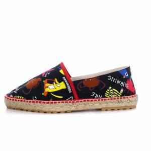 DSQUARED2 エスパドリーユ スリッポン フラットシューズ スクエアトゥ 総柄 S82ES0005 黒 ブラック 43 28.7cm