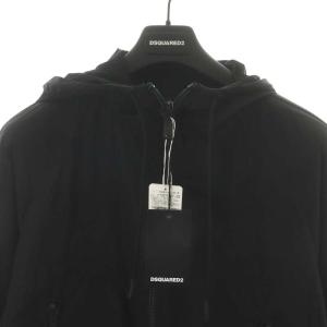 DSQUARED2 Hid Logo Zip Bomber パーカー ジップアップ ロゴ 46 ブラック