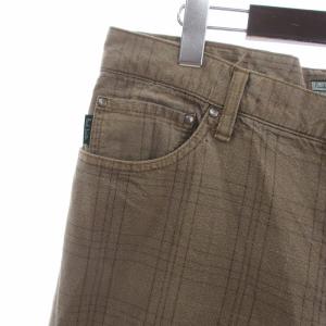 Paul Smith JEANS チェックパンツ ジップフライ コットン 茶 ブラウン系 W36 L位
