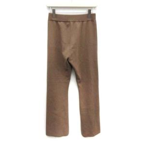 Deuxieme Classe 21SS Belleパンツ ニット イージーパンツ フレアパンツ コットン 茶 ブラウン