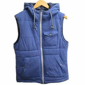 中綿フーデッドベスト リバーシブルジャケット ホースロゴ刺? D1P13-812-25 紺 ネイビー 3 L アウター