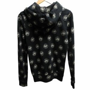 HYSTERIC GLAMOUR パーカー フーディ ジップアップ 総柄 4CF-1461 黒 ブラック S GY03