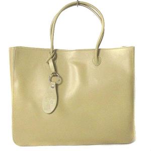 ハンドバッグ トート レザー ベージュ 鞄