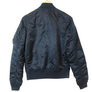ALPHA INDUSTRIES INDUSTRIES MA-1 リバーシブル フライトジャケット ブルゾン ミリタリー ジップアップ 中綿 ナイロン 紺 ネイビー