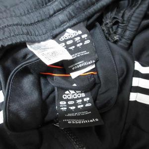 adidas セットアップ トラックジャケット ジャージ ジップブルゾン パンツ ストレート ゴムウエスト ロゴ刺? 黒 ブラック Lサイズ