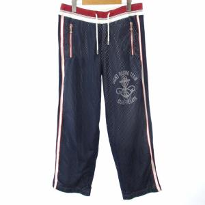 スウェットパンツ メッシュ コットン 紺 ネイビー XS