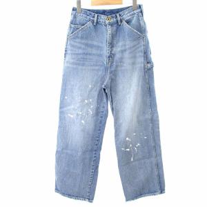 5 1/2 24SS デニムパンツ 24-030-200-2110-2-0 ペイント加工 インディゴブルー