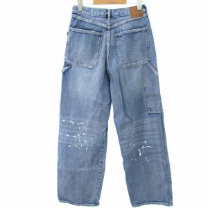 Spick&Span 5 1/2 24SS デニムパンツ 24-030-200-2110-2-0 ペイント加工 インディゴブルー