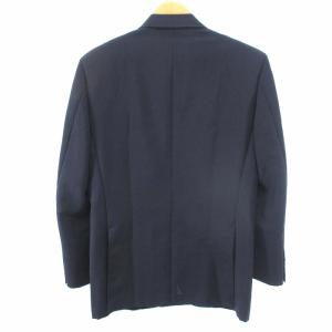 テーラードジャケット ブレザー 2B ウール モヘヤ混 ネイビー 紺