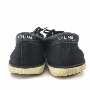 CELINE ブランクローカットキャンバススニーカー VU0199 ローカット 黒 ブラック 40 26.0-26.5cm GY04