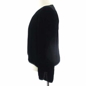 GIVENCHY スーツ フォーマル セットアップ ベロア ジャケット スカート タイト ひざ丈 黒 ブラック 8 10