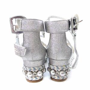 Christian Louboutin Chocazeppa 60 LUREX AB SPECCHIO ウェッジ サンダル シルバー