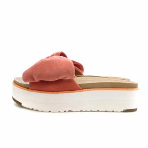 UGG australia W JOAN コンフォートサンダル リボン スエード ピンク 22cm 靴