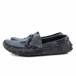 LOUIS VUITTON ND1127 モノグラムエクリプス ドライビングシューズ ローファー 靴 黒 8.5