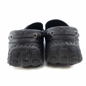 LOUIS VUITTON ND1127 モノグラムエクリプス ドライビングシューズ ローファー 靴 黒 8.5