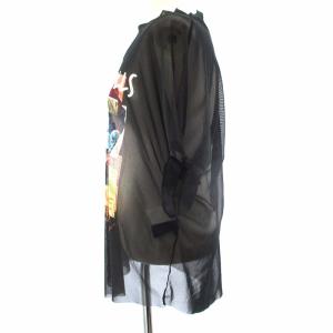 LIMI feu ヨウジヤマモト Yohji Yamamoto LN-T02-940 カットソー ブラウス 半袖 シースルー シアー 黒 ブラック