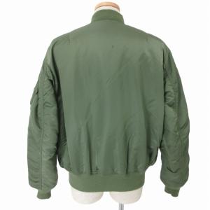 ALPHA INDUSTRIES MA-1 フライトジャケット ブルゾン ミリタリー リバーシブル L カーキ 緑 グリーン 2000-203