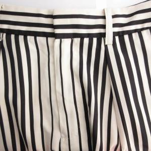 Jean Paul GAULTIER テーパードパンツ ストライプ 40 ホワイト ブラック