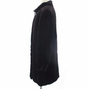 SAGA MINK 銀サガ シェアードミンク ファー 毛皮 ロングコート 総柄裏地 茶 ダークブラウン アウター