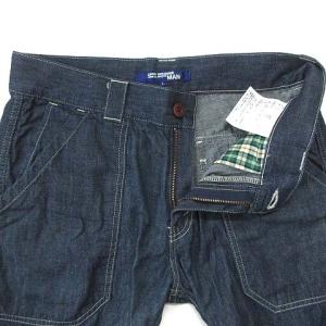 eYe JUNYA WATANABE MAN ショートパンツ デニムライク リネン混 ジップフライ AD2011 WI-P031 インディゴブルー L GY99