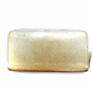 LOUIS VUITTON M91471 ヴェルニ モノグラム ジッピーウォレット ペルル 長財布 ラウンドファスナー アイボリー系
