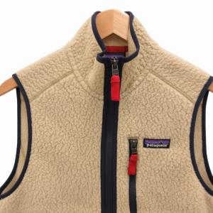 Patagonia レトロ パイル フリースベスト ジャケット ジップアップ XS アイボリー