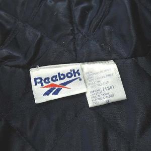 Reebok ヴィンテージ ジャケット ジャンパー 中綿 フード ジップアップ ナイロン ロゴ オーバーサイズ 紺 ネイビー M GY99