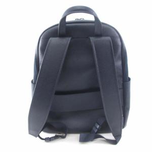 TUMI 413200 リュックサック ロゴ レザー 紺 