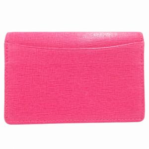 FURLA カードケース 名刺入れ ロゴ ピンク