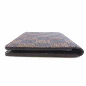 LOUIS VUITTON N61721 ダミエ エヌベ オーガナイザー ドゥ ポッシュ 二つ折り カードケース  ブラウン