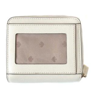 kate spade new york 2つ折り財布 ウォレット ラウンドジップ サフィアーノレザー 白 アイボリー