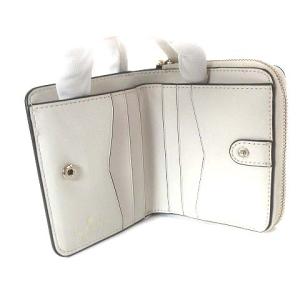 kate spade new york 2つ折り財布 ウォレット ラウンドジップ サフィアーノレザー 白 アイボリー