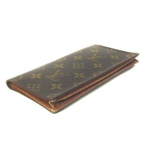 LOUIS VUITTON M60825 モノグラム ポルトカルトクレディ 二つ折り 長財布 レザー 茶 ブラウン