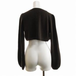 BURBERRY BLUE LABEL カーディガン ボレロ ショート丈 長袖 38 S 茶 ブラウン